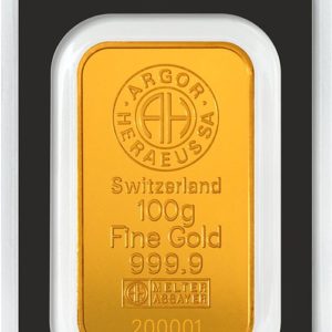 Investiční zlato, Slitek Argor Heraeus 100 g