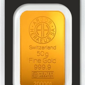 Investiční zlato, Slitek Argor Heraeus 50 g