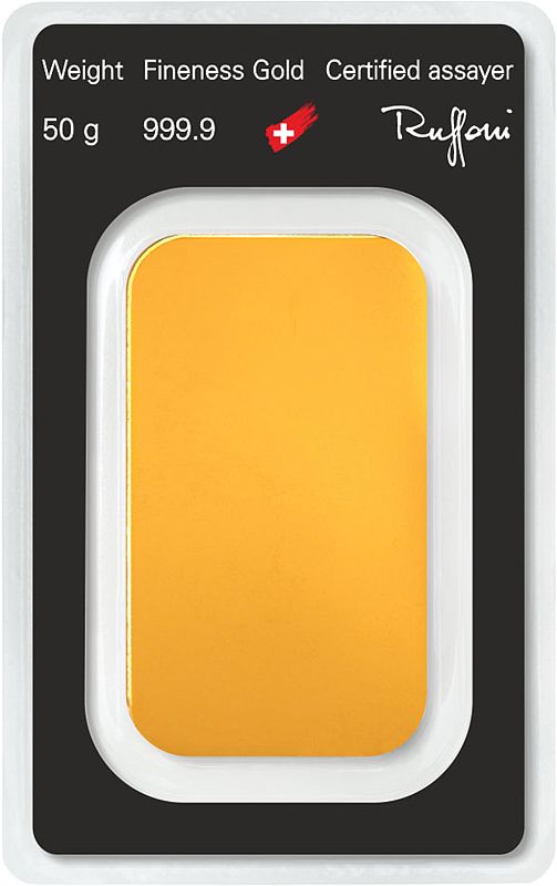 50g Au 999.9 Classico_retro Investiční zlato, Slitek Argor Heraeus 50 g