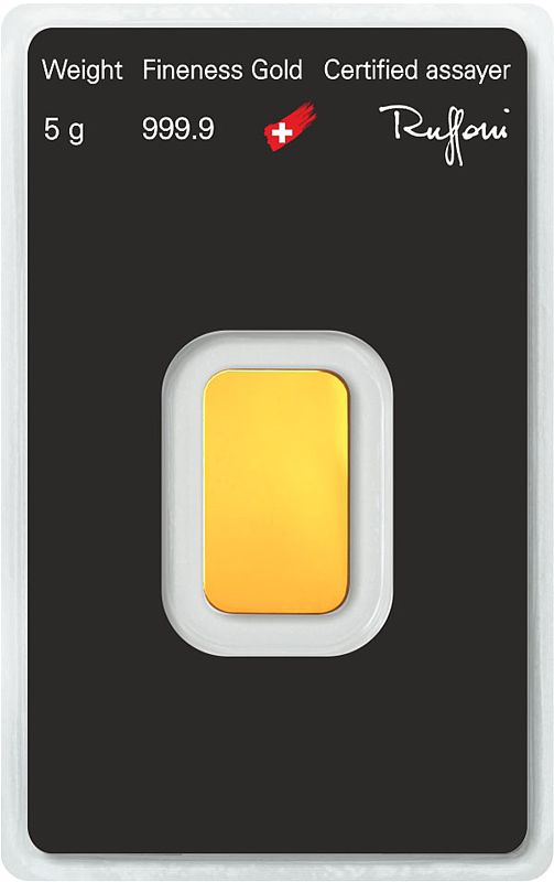 5g Au 999.9 Classico_retro Investiční zlato, Slitek Argor Heraeus 5 g